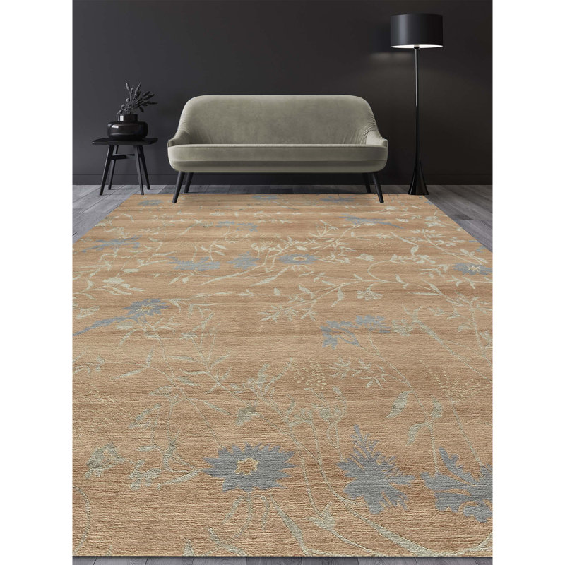 Tapis rectangulaire brun / gris / beige, Rectangle 6 pi x 9 pi