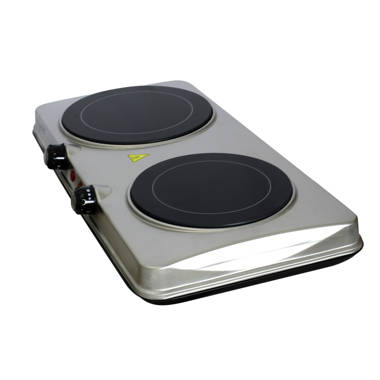 Brentwood Electric 1440W Double Hotplate Chromed