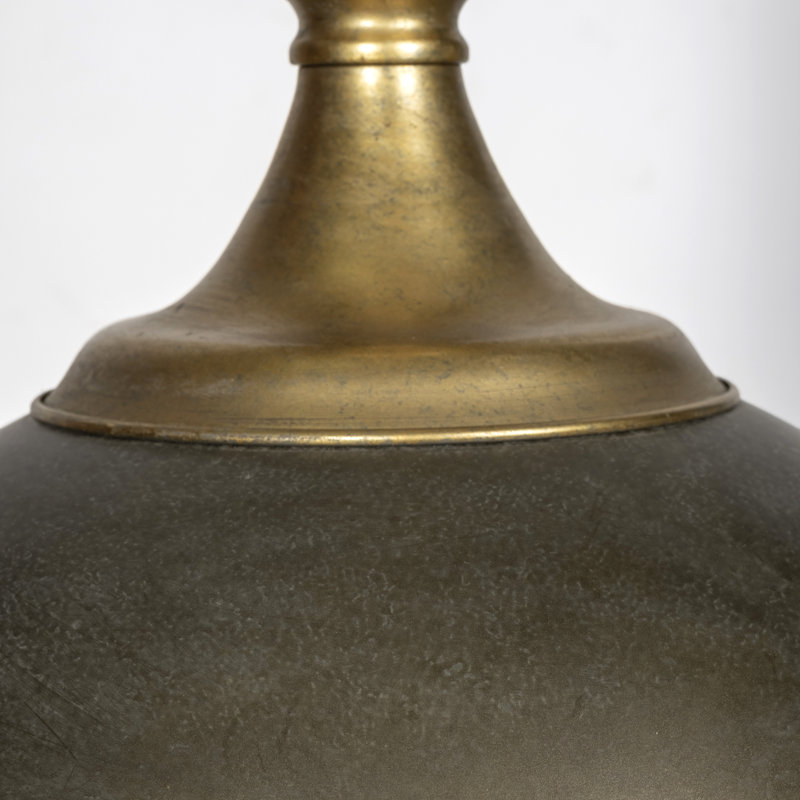 1 - Light Pendant, Silver/Antiqued Gold
