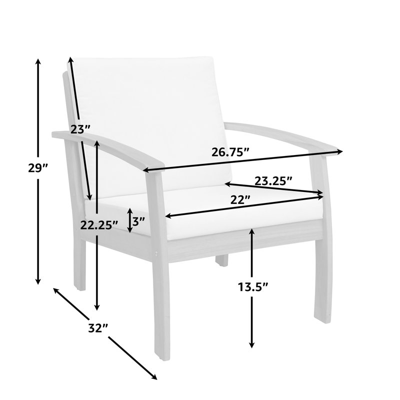 Chaise de patio avec coussins Hariklia