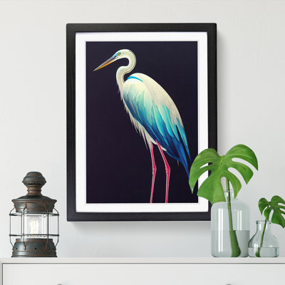 Heron Bird Cyberpunk - Wall Art