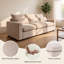 Canapé modulaire modulaire 3 places beige-131373984