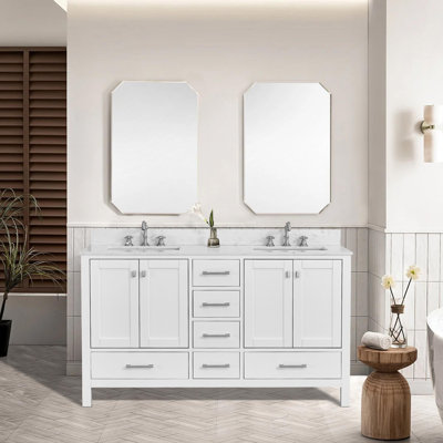 Ensemble de meuble-lavabo double 60 po avec lavabo