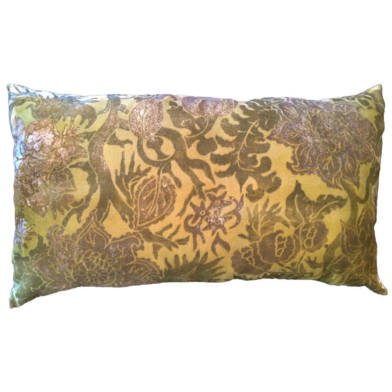 Flowers 9 Velvet Rectangular Pillow Cover, 19" x 32"