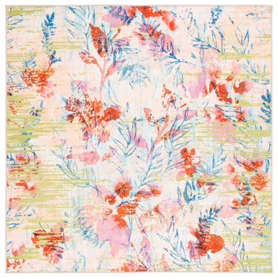 Tennille Performance Machine Washable Floral Rug