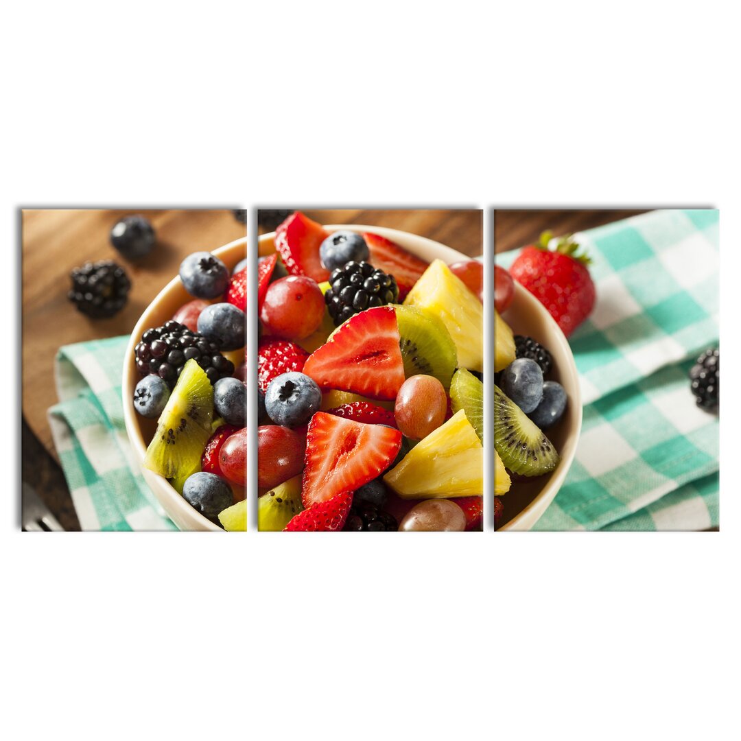 3-tlg. Leinwandbilder-Set Healthy Fruit Assortment