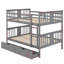 Lit superposé double au-dessus de double avec tiroirs et échelle pour les meubles de chambre à coucher, de chambre d'amis-105708049