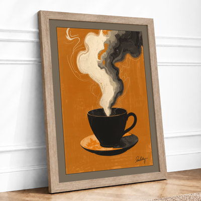 Steaming Tea Modern - Framed Print