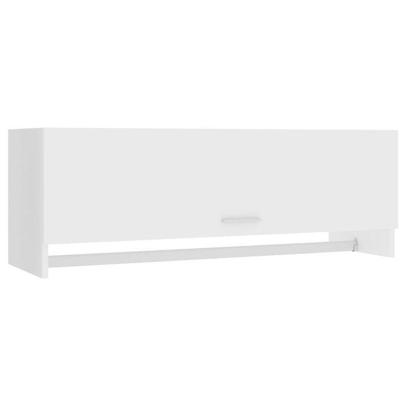 Ayanle 1 Door Wardrobe, White, 35cm H x 100cm W x 32.5cm D