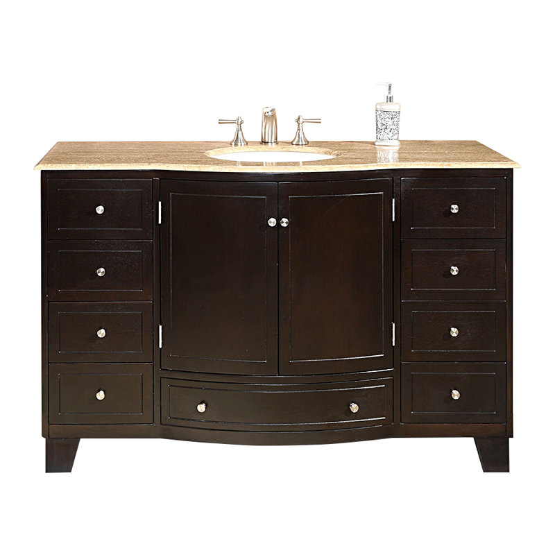 Vivaan 55'' Single Bathroom Vanity with Stone Top