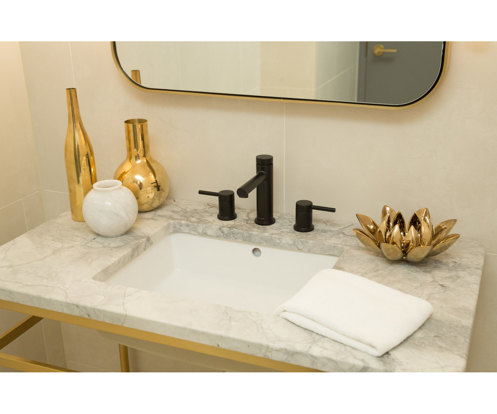Align Widespread Bathroom Faucet Trim, Matte Black