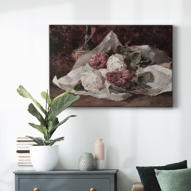 «Vintage Botanical - XXXIII» sur toile, H 25 po x l 37 po, Blanc