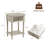 18'' Carved Bedroom Nightstand Bedroom Bedside Table