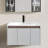 Integrated Glossy White Ceramic Basin, Drain And Faucet Not Included