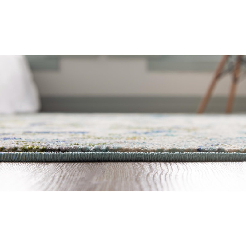 Hashimoto Abstract Light Blue Indoor Area Rug