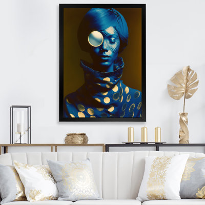 " Avant Garde Model In Gold And Retro Blue VI "
