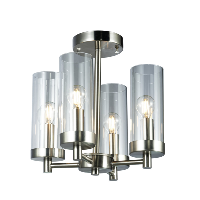 WaKeeney Glass Semi Flush Mount