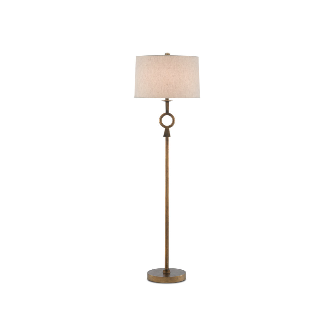 Vesena 62'' Antique Brass Traditional Floor Lamp Canora Grey
