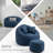 Oversized Round Bean Bag Chair with Ottoman, Memory Foam Lounge Chair for Living Room Bedroom-1655972276