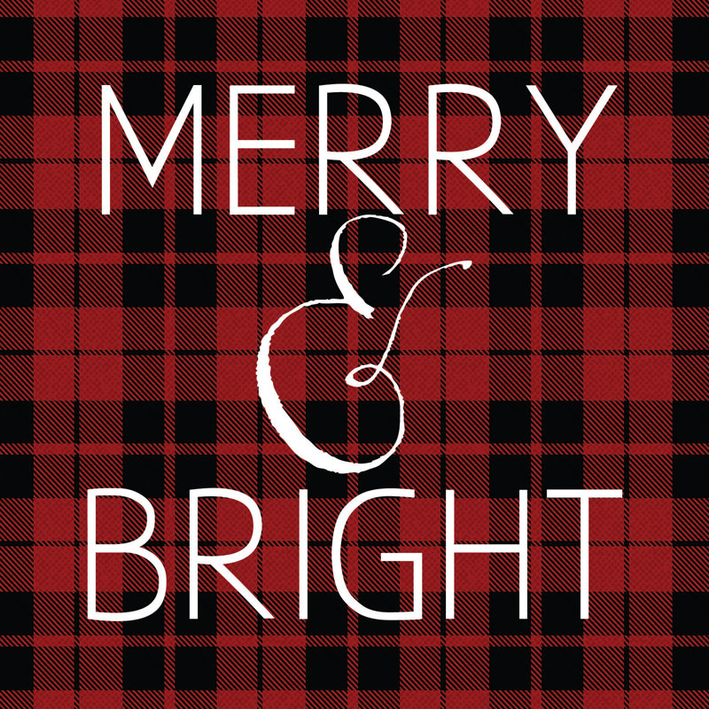 Merry Bright - Wrapped Canvas Print,  76cm H x 76cm W 