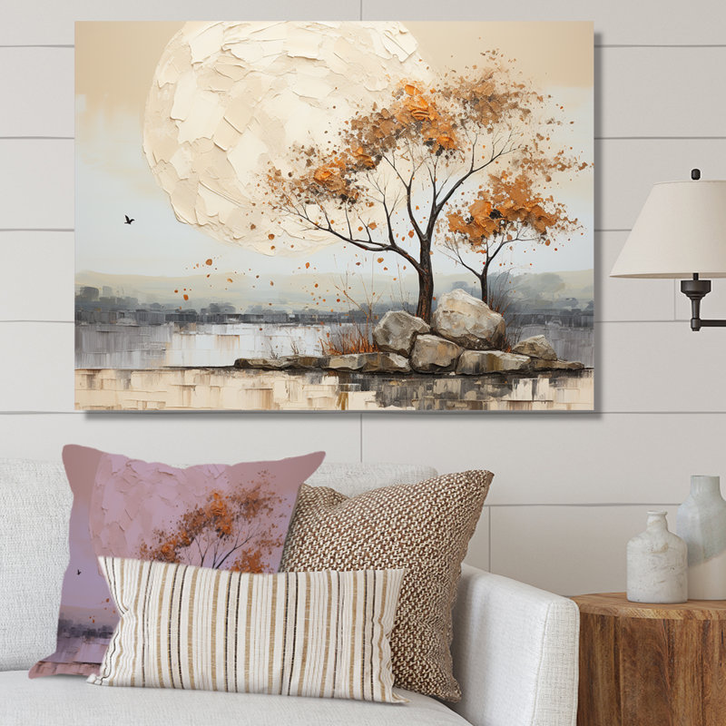«Earthy Tones Majestic Baobab Tree II», reproduction sur toile, Toile tendue, H 16 po x l 32 po x P 1 po