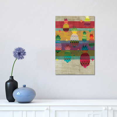 Pineapple 1 Piece Wrapped Canvas Wall Art