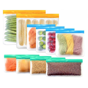  Reusable Food Storage Bags, ENLOY 12 Pack BPA Free PEVA Reusable  Freezer Bag, 2 Gallon & 5 Sandwich & 5 Snack Size Bags, Leakproof Freezer  Bag for Liquid Lunck Sandwich Marinate
