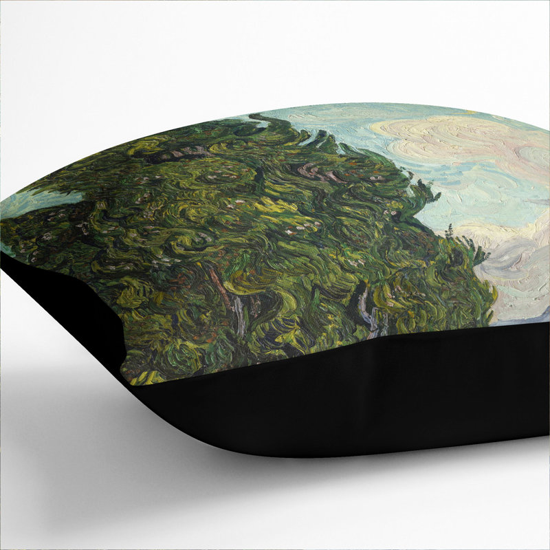 Square Cushion, 55cm H x 55cm W x 20cm D, Black