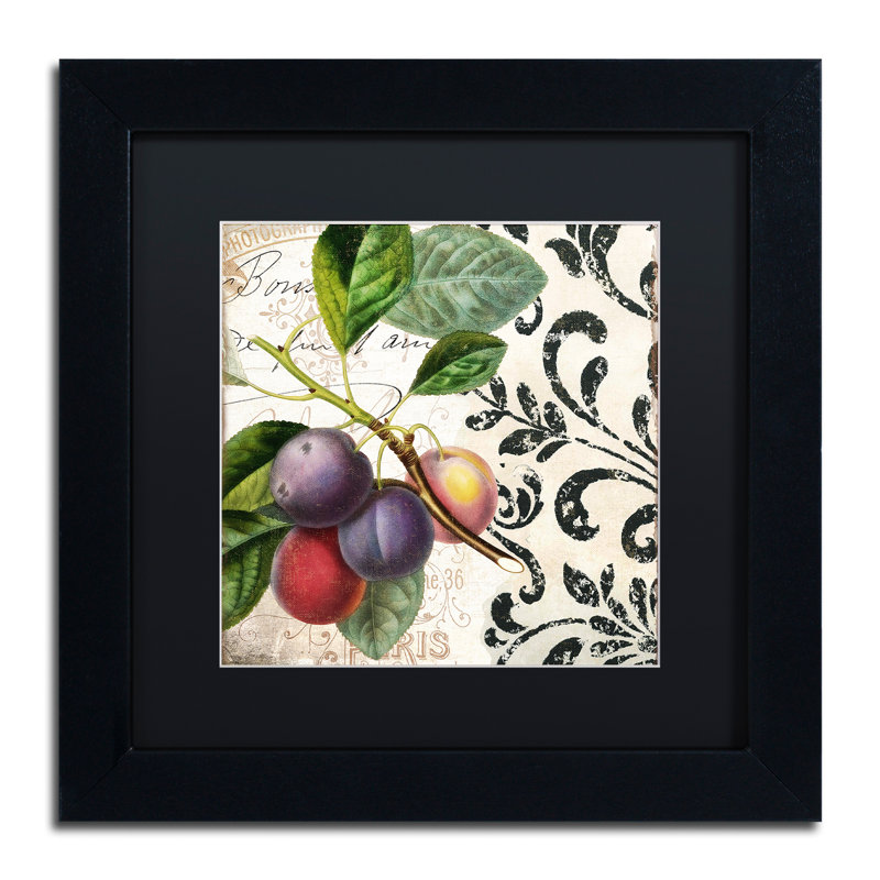 Jadaya «Les Fruits Jardin III», impression encadrée, H 11 po x l 14 po x P 0,5 po, Noir
