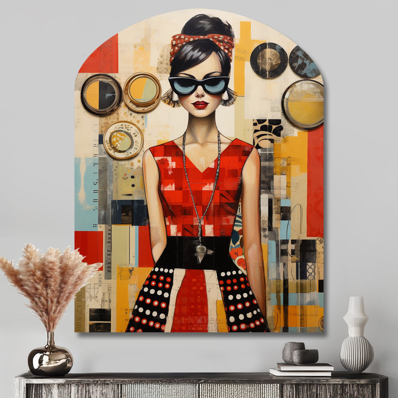 Balanger - reproduction d'art asymétrique abstraite Mid-Century, H 43 po x l 33 po