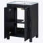 Petit meuble-lavabo 24 "avec lavabo en céramique