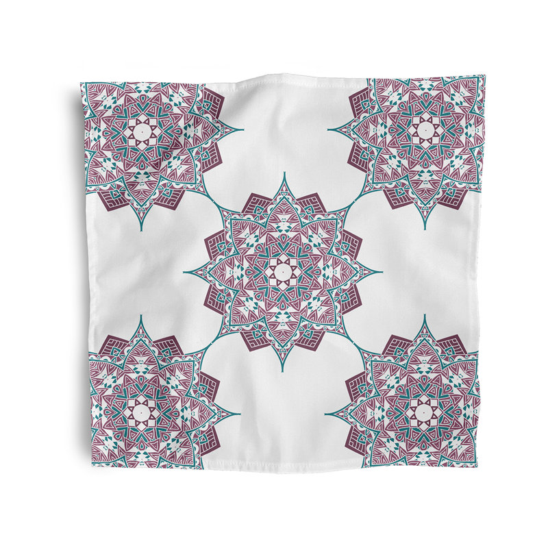 Jimmie Polyester Geometric Square Napkin, Purple
