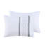 Édredon pour très grand lit 8 pièces - Élégants motifs de broderie décoratifs gris et blanc pour chambre à coucher-121259616