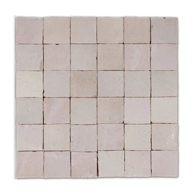 Rosaline Zellige 2”x2” Square Mosaic Wall Tile