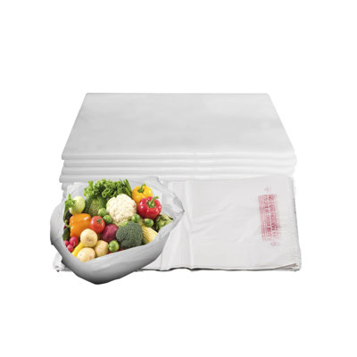 Sacs pour t-shirts en plastique réutilisables blancs de 8 po x 4 po x 16 po Ecoqualité