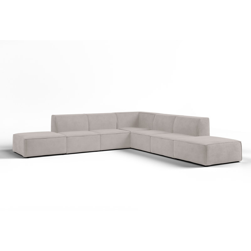Alesja 7 Seater Corner Sofa , Dirty White