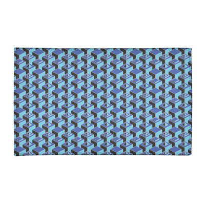 Tapis bleu clair/bleu marine/noir foncé skyscrapers
