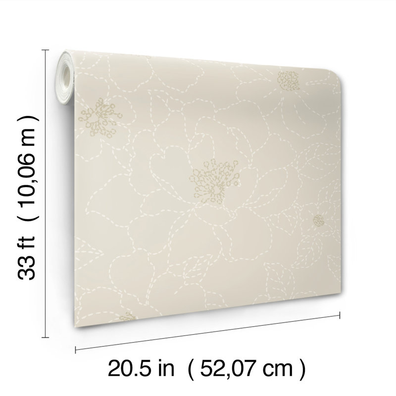 Double rouleau floral Camariya, Gris