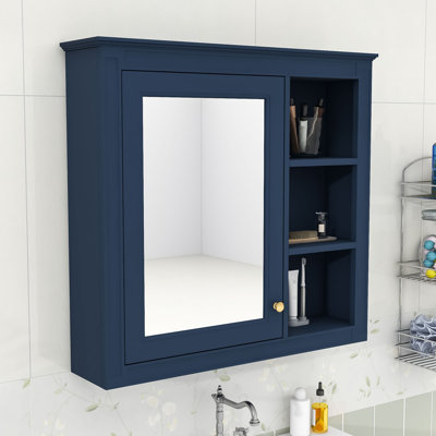 Xhoana Wall-Mounted Bathroom Medicine Cabinet with Mirror and Concealed Storage