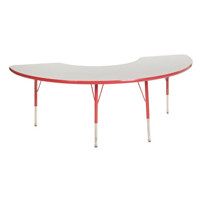 Adjustable Height Half Moon Activity Table