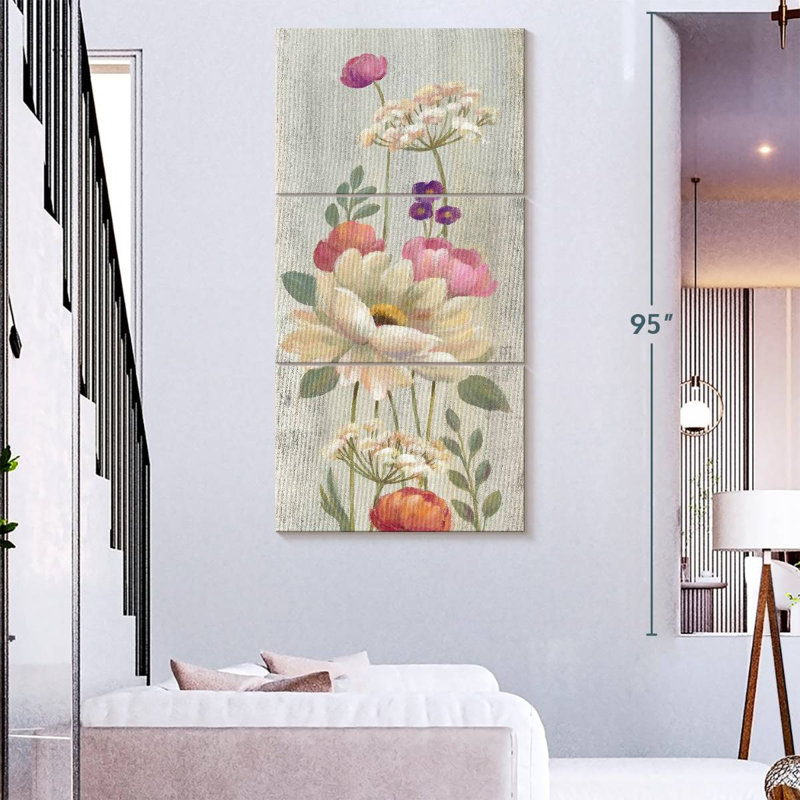 Retro Floral I, 80" H x 39" W