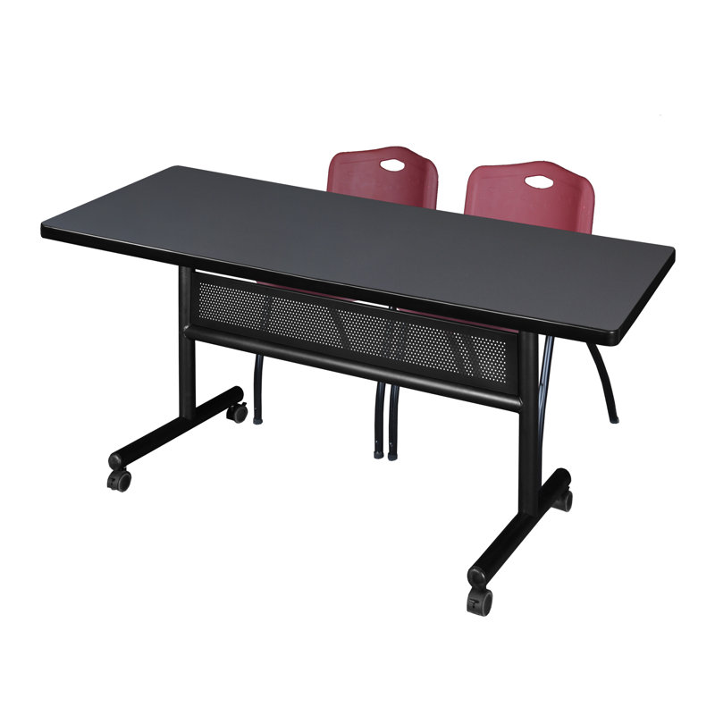 Table de formation Kobe, gris, H 29 po x L 72 po x l 30 po, Bourgogne