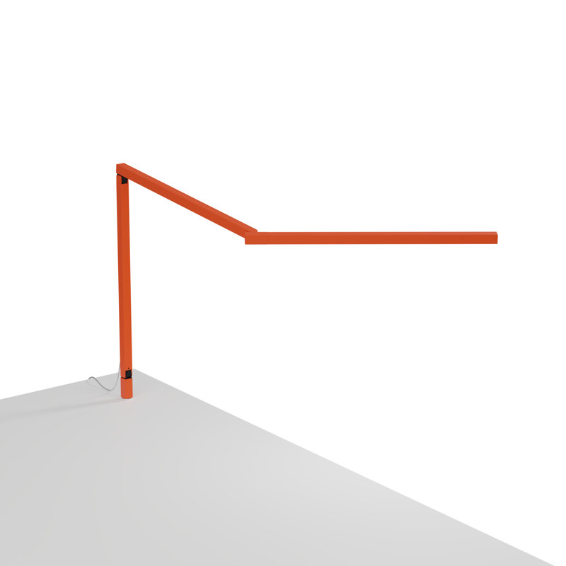 Lampe de bureau Z-Bar Gen 4 avec support pour table traversante, 3 500K, H 12,5 po x l 25,6 po x P 7,5 po, Orange mat