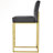 Upholstered Counter Stool with Metal Frame