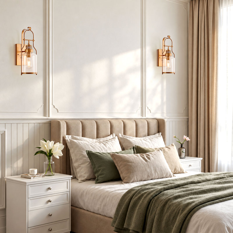 Belinda Single Light Rustic Wall Sconce Lantern - Brushed Brass