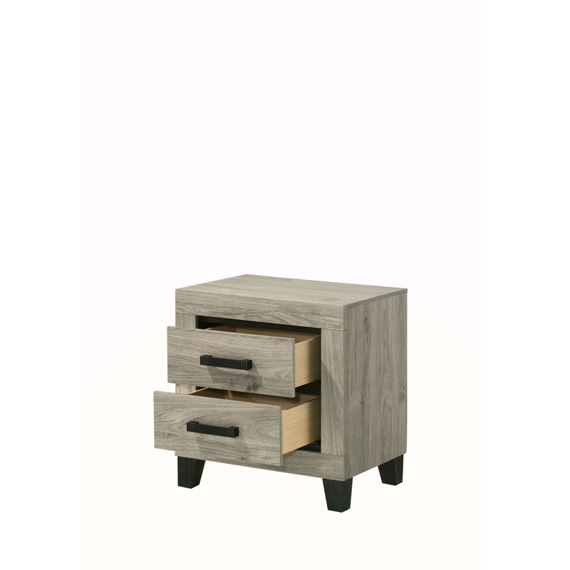 Table de chevet finition gris clair
