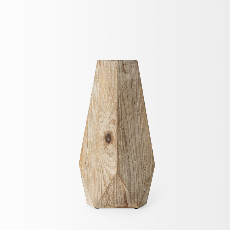 Huberdina Solid Wood Table Vase, 15.25" H x 8" W x 4.9" D