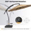 11 pi.  Parasol de patio en porte-à-faux avec base-1551592475