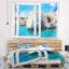 Tapisserie «Seashore Open Window to Rocky Sunny Ocean»-28507963