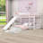Fadipe Twin Over Twin Wood Bunk Bed,L-Shaped Bunk Bed with Slide and Ladder-590637109
